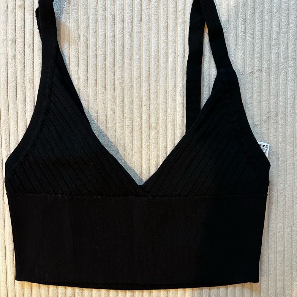 Zara Elegant Black Knit Top